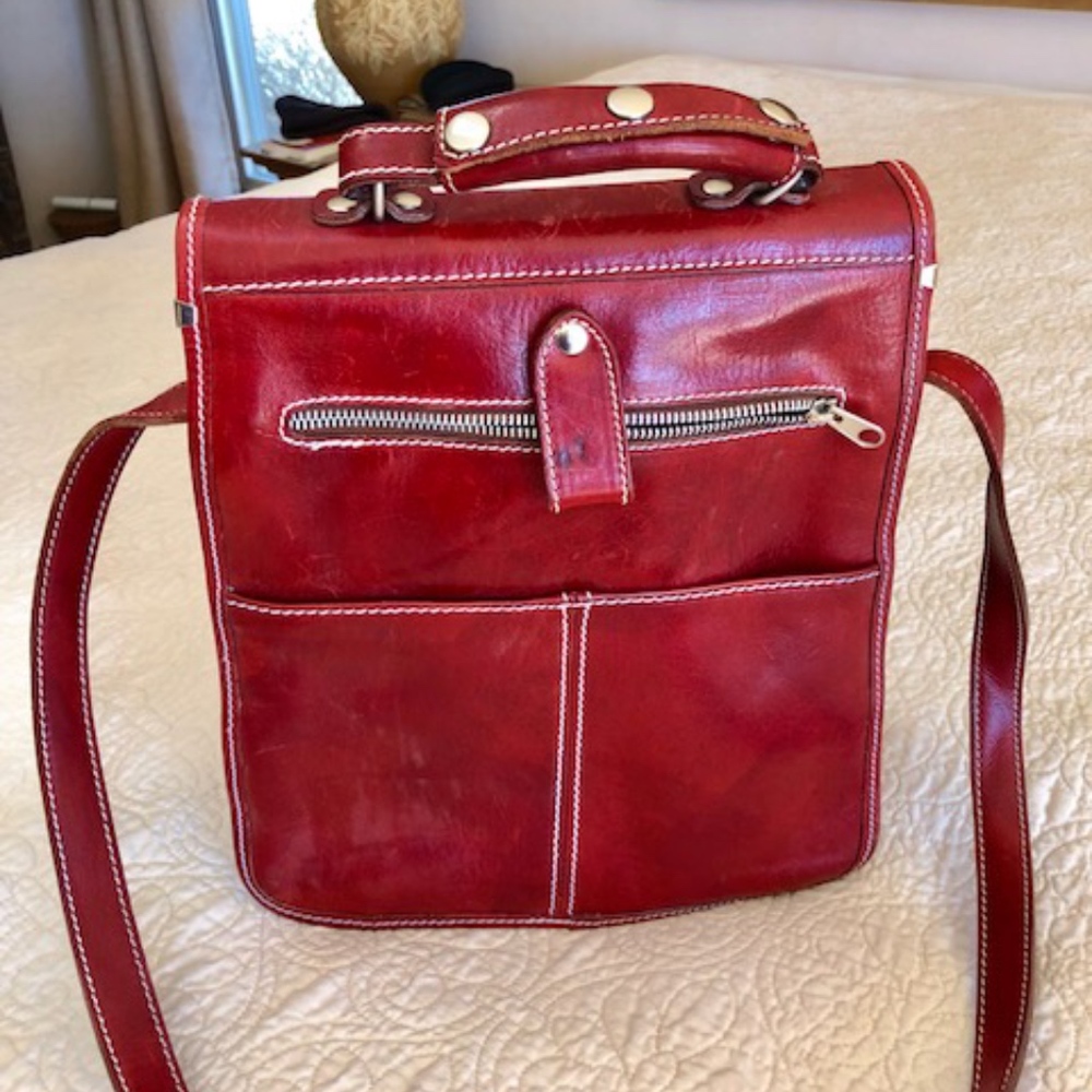 Italian leather Utilitarian Hand Bag